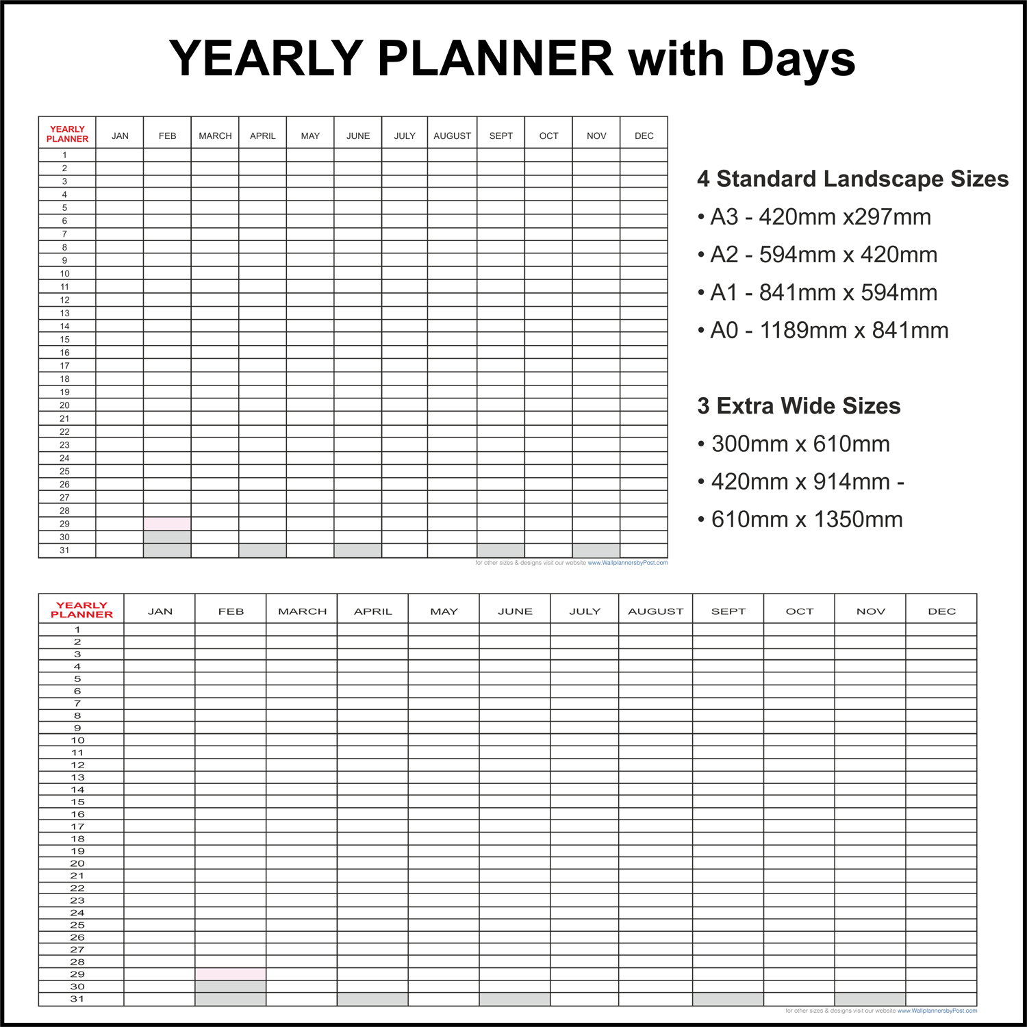 Undated Wall Planners - Image 3
